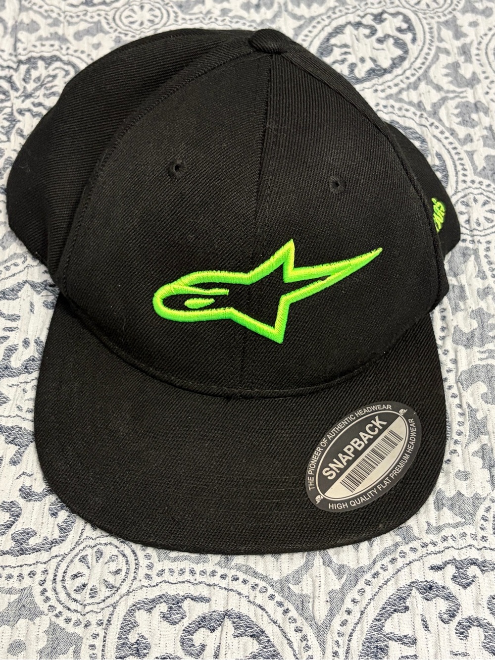 Alpinestars Black Snapback Cap with Silver Sticker